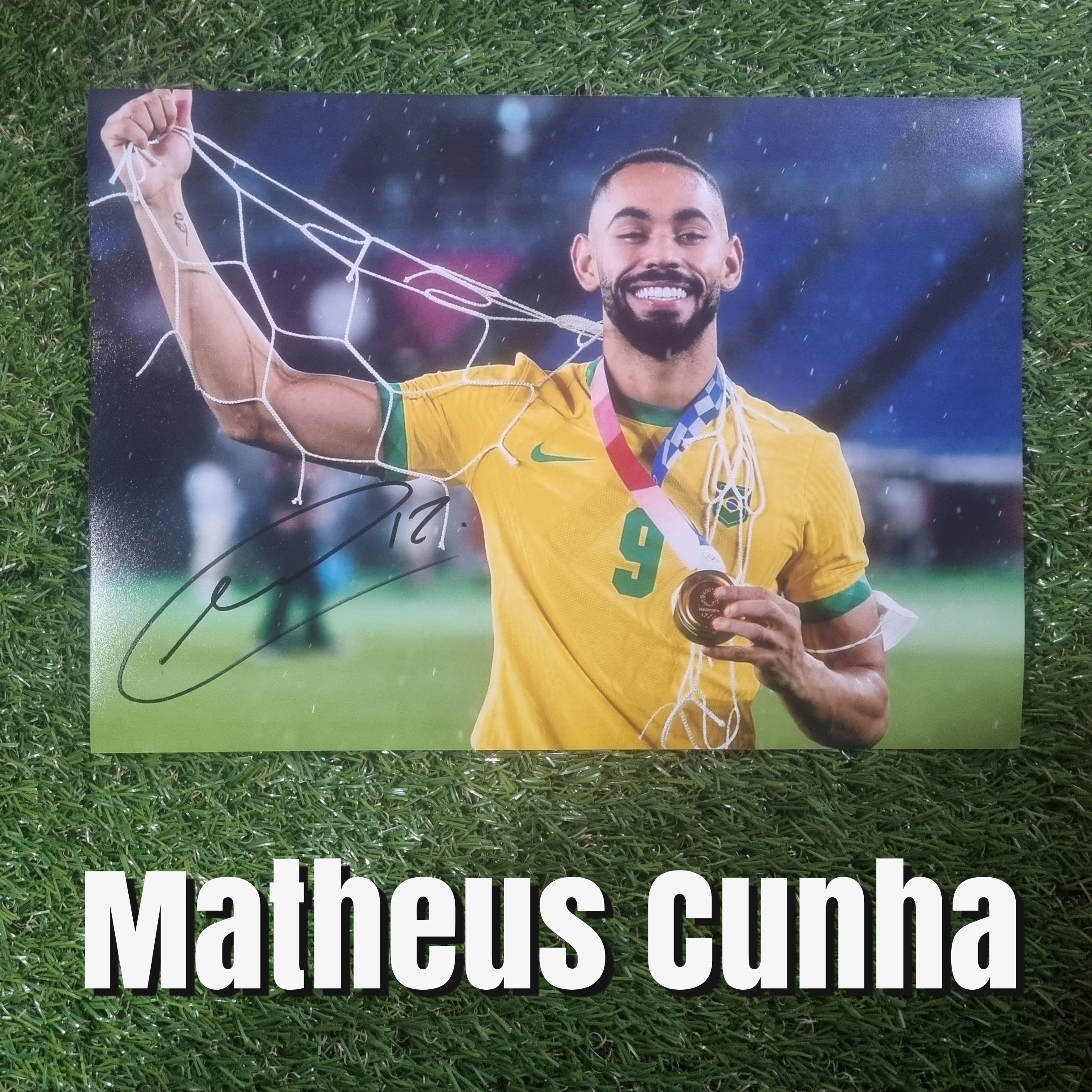 Matheus Cunha Signed A4 Brazil Photo - Image 3