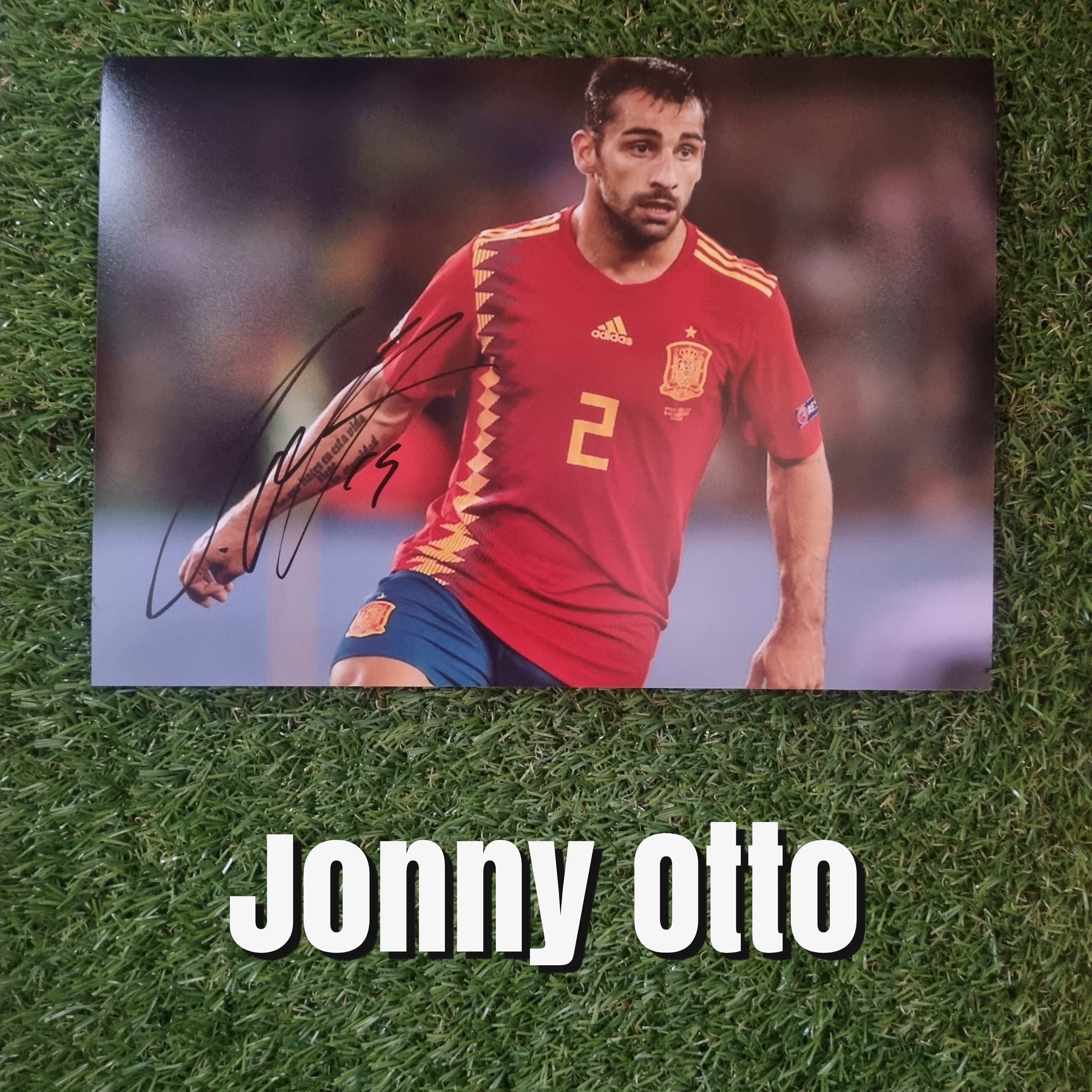 Jonny Otto Signed A4 Spain Photo