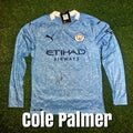 Cole Palmer Signed 2020/21 Manchester City Home Shirt - Long Sleeve - Signed Front