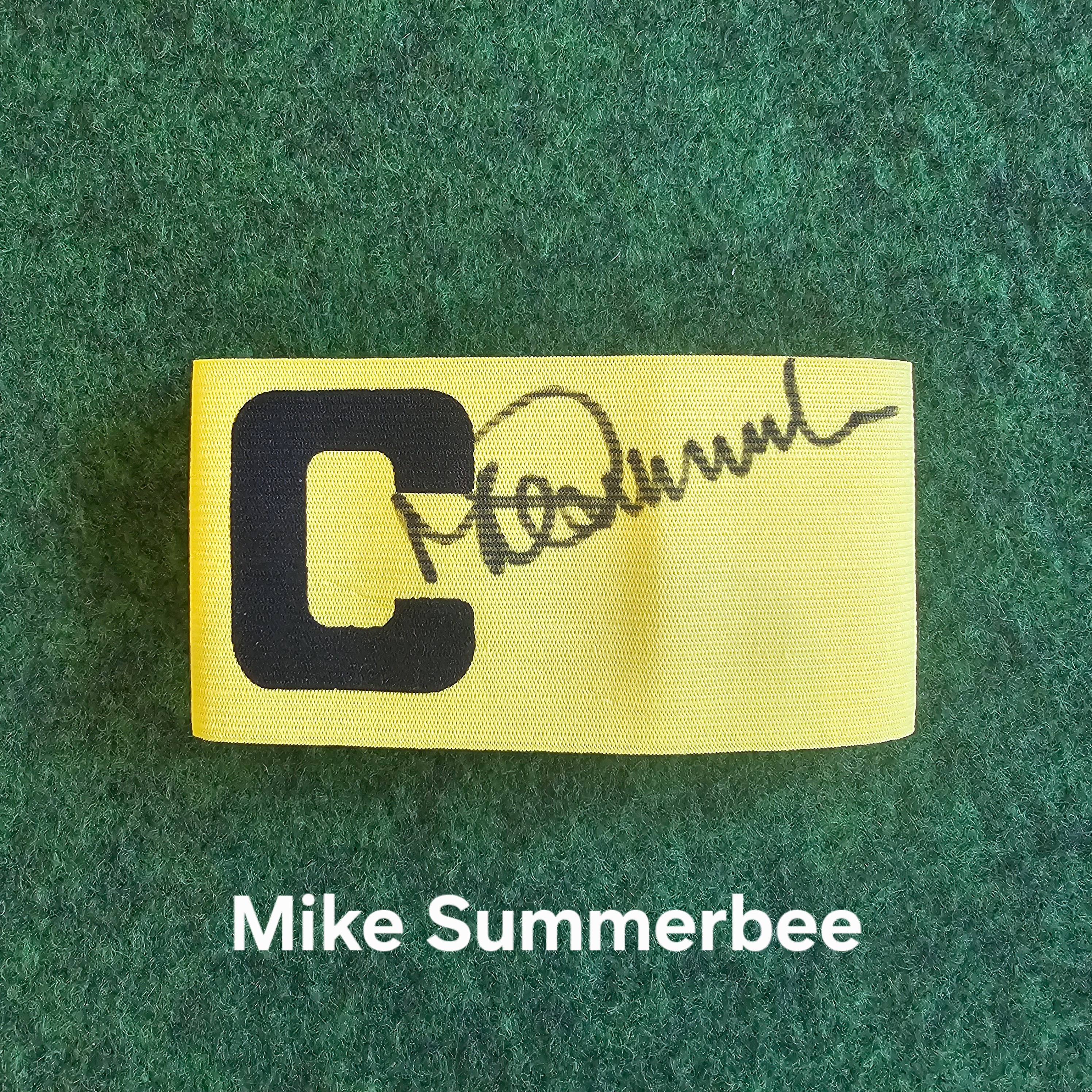 Mike Summerbee Signed Yellow Captain's Armband