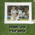 Ben Chilwell & Demarai Gray Multi-Signed England Photo - White Mount - 11x14