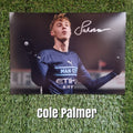 Cole Palmer Signed A4 Manchester City Third Kit Photo
