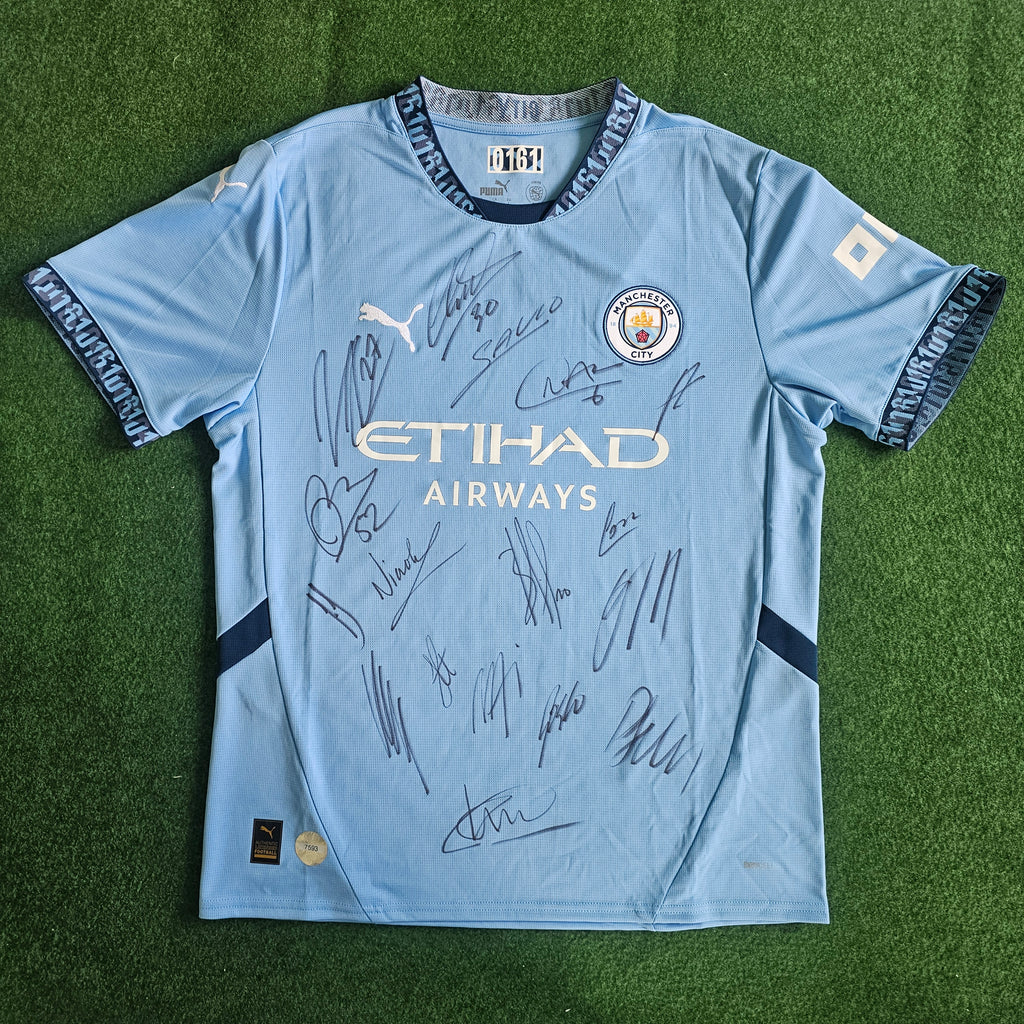 Man City Squad Signed 24/25 Home Shirt | Club COA