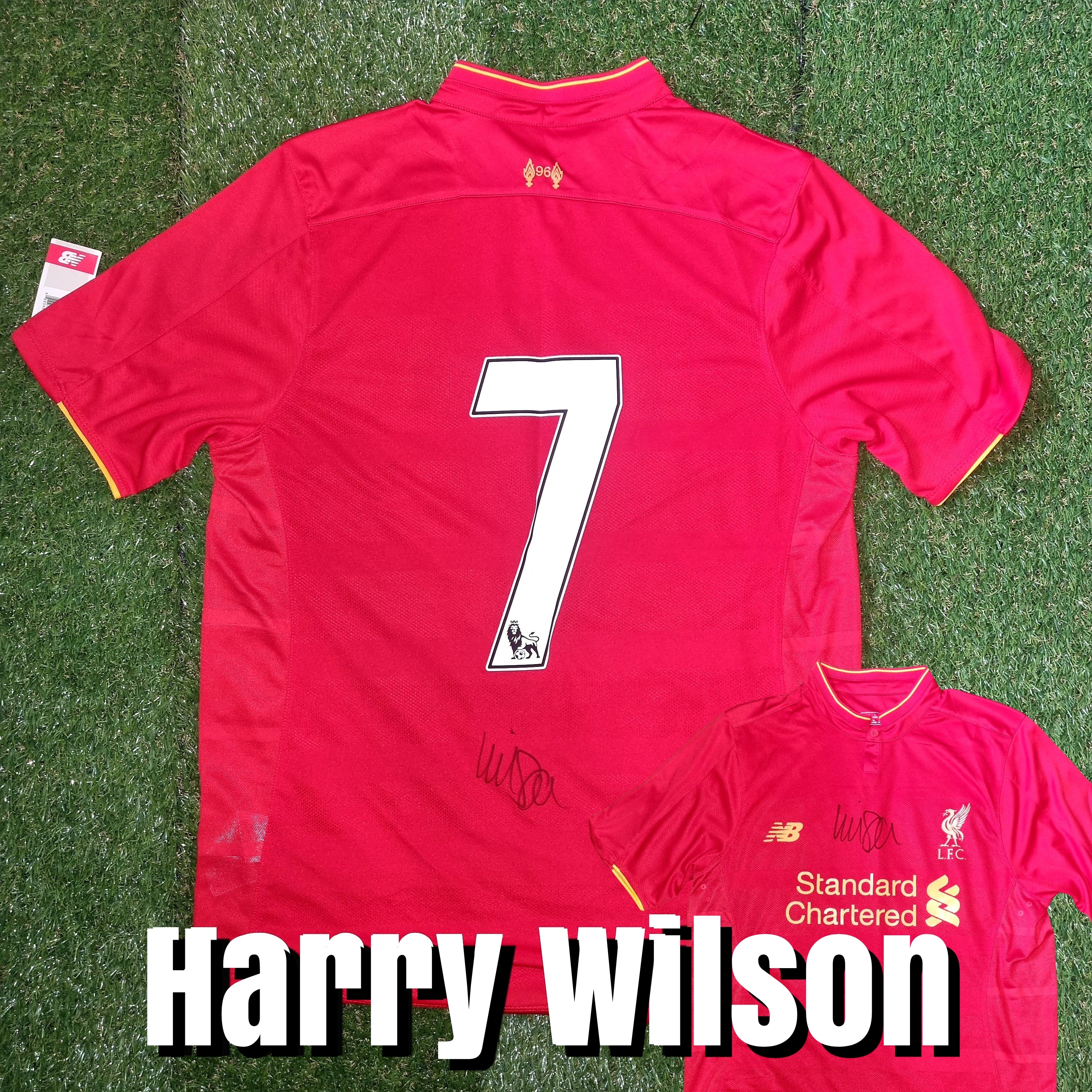 Harry Wilson Signed 2016/17 Liverpool Home Shirt - Wilson 7 - Signed Front & Back