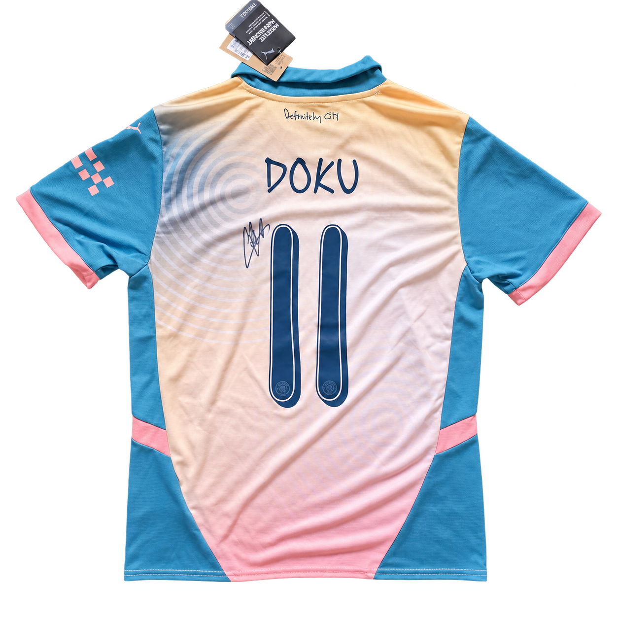 Jérémy Doku Signed 2024/25 Manchester City Fourth Shirt