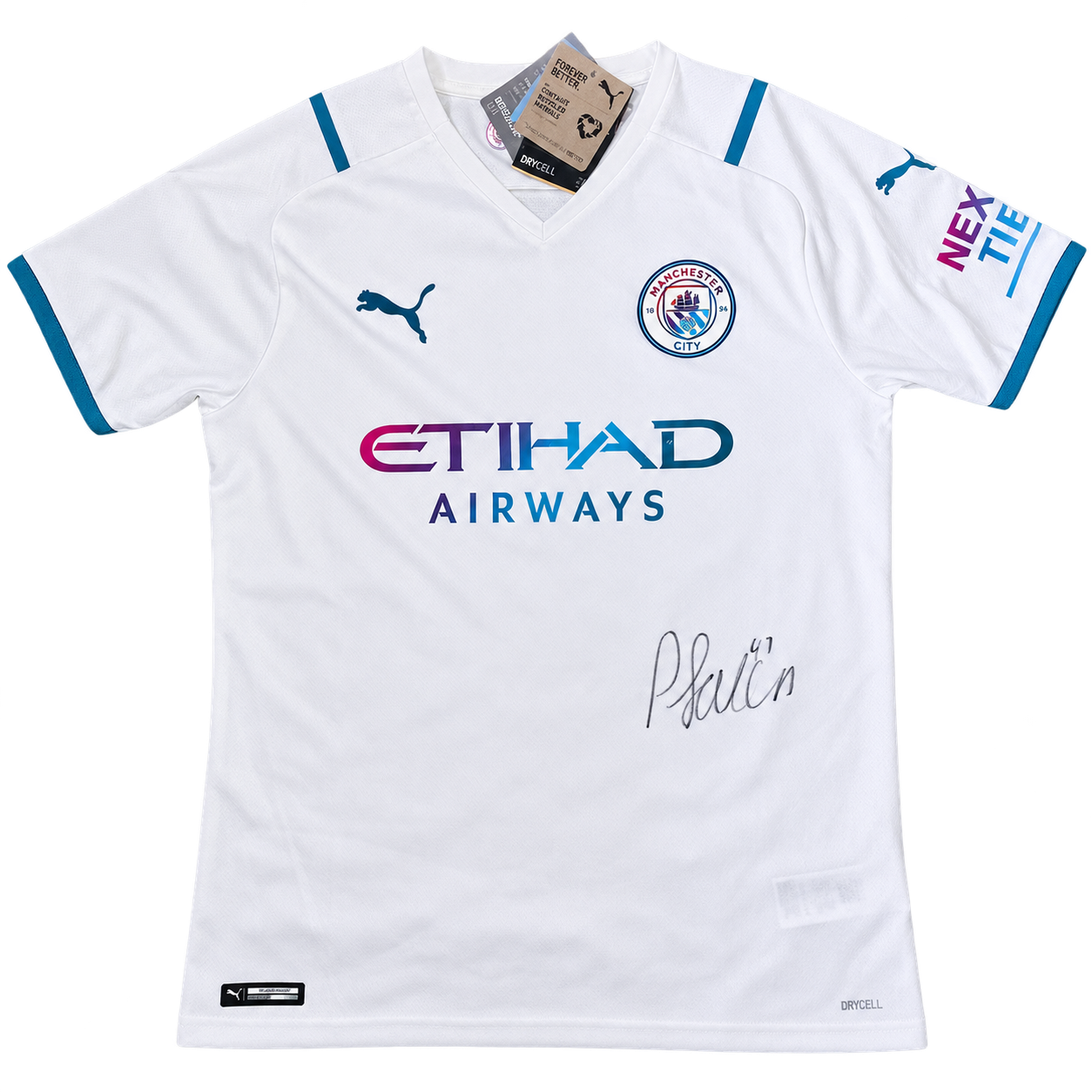 Phil Foden Signed 2021/22 Manchester City Away Shirt