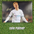 Cole Palmer Signed A4 Manchester City Photo - Away Kit