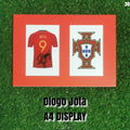 Diogo Jota Signed Portugal Shirt & Crest Display - Red Mount - A4