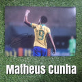 Matheus Cunha Signed A4 Brazil Photo - Image 4