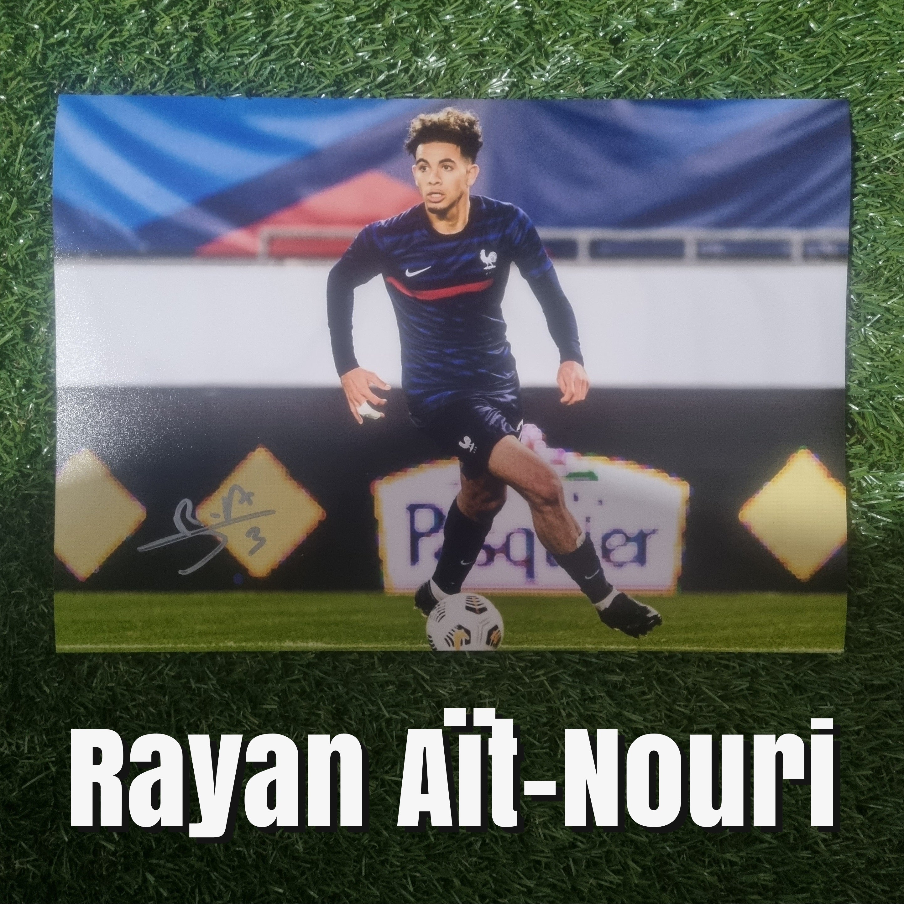 Rayan Aït-Nouri Signed A4 France Photo