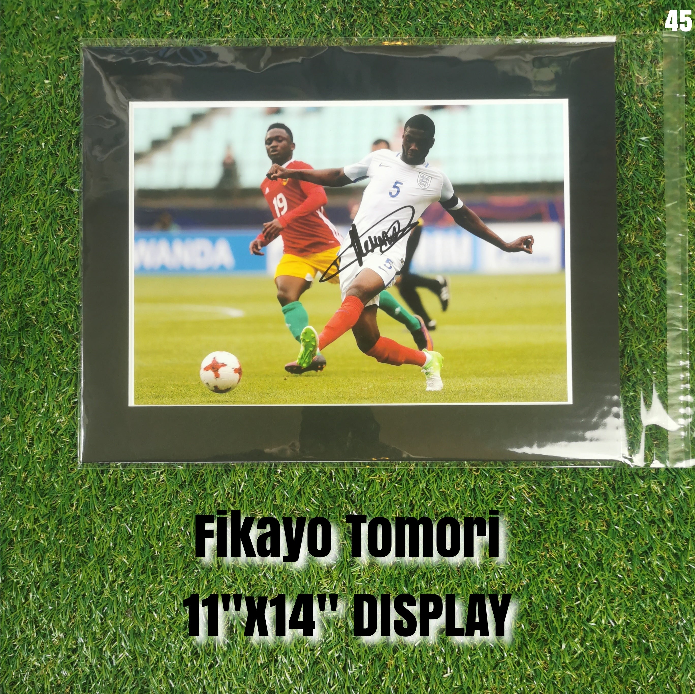Fikayo Tomori Signed England U20 Action Photo - Black Mount - 11x14