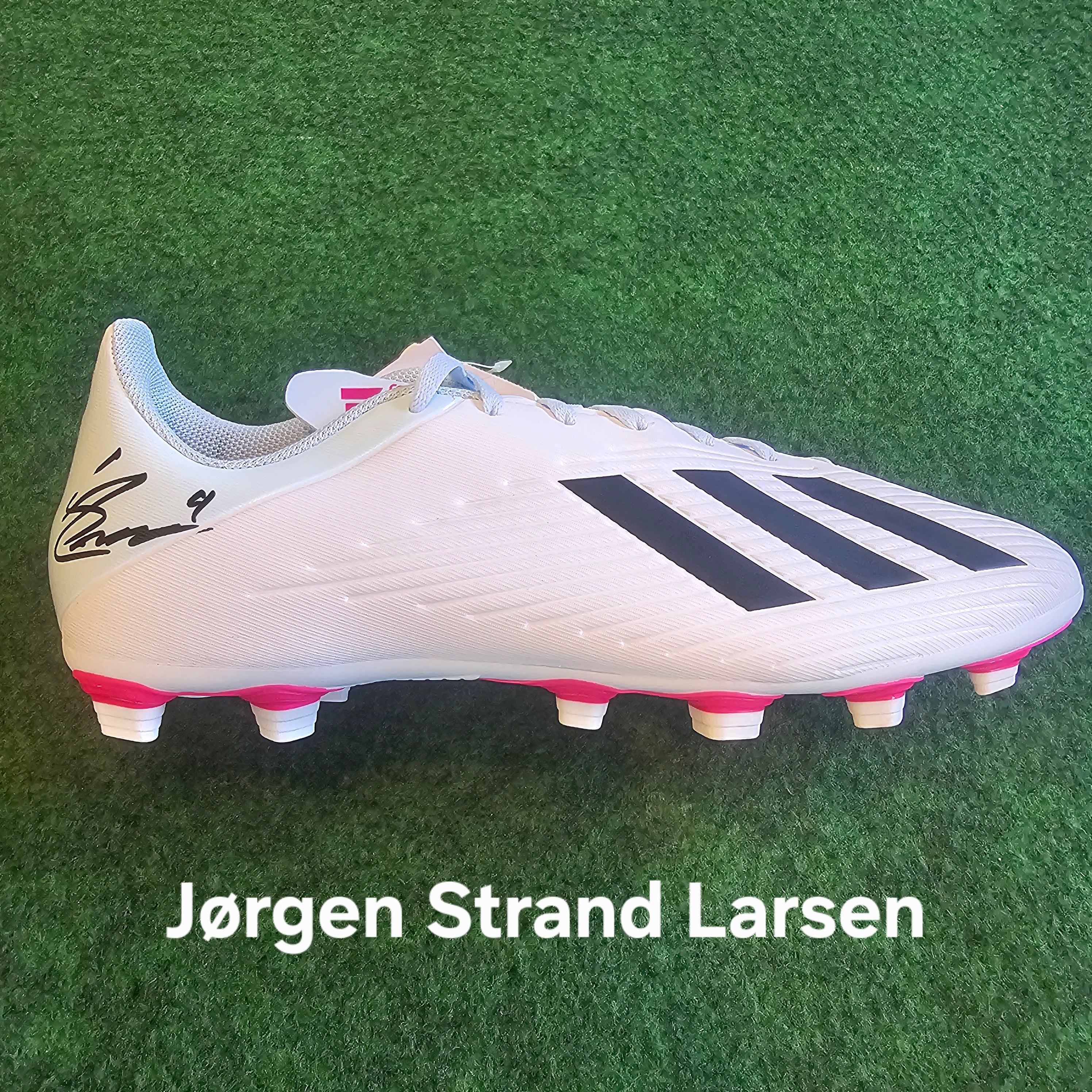 Jørgen Strand Larsen Signed Adidas Football Boot - Right Boot