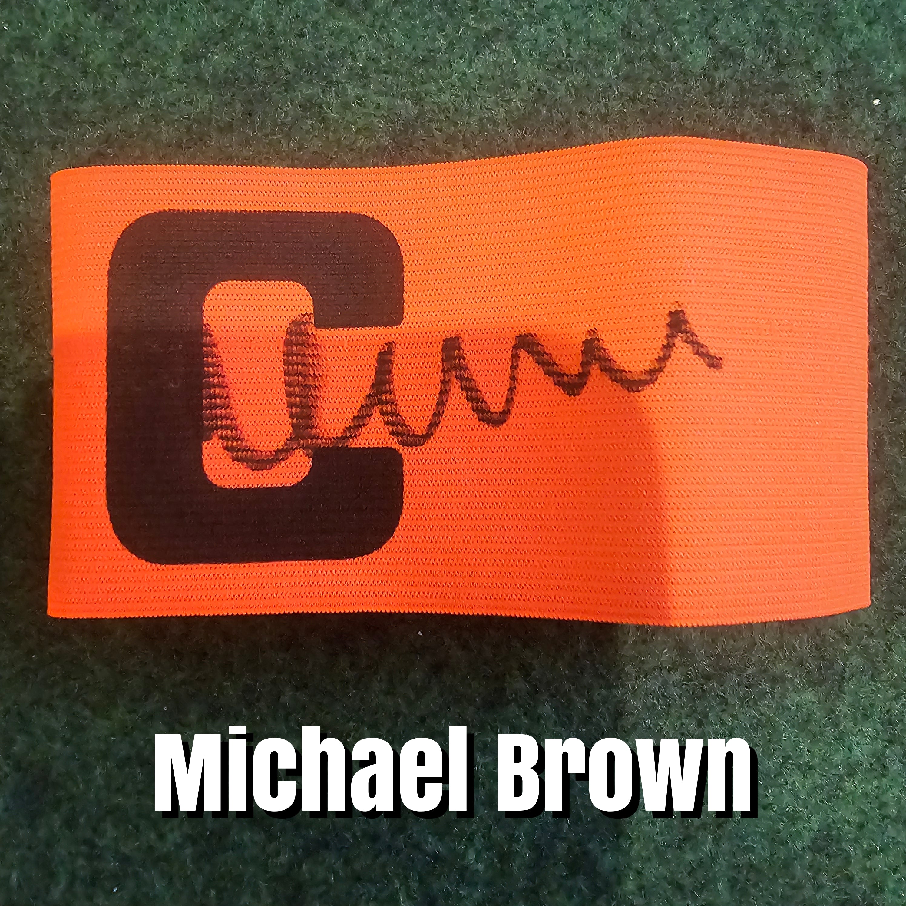 Michael Brown Signed Orange Captain's Armband