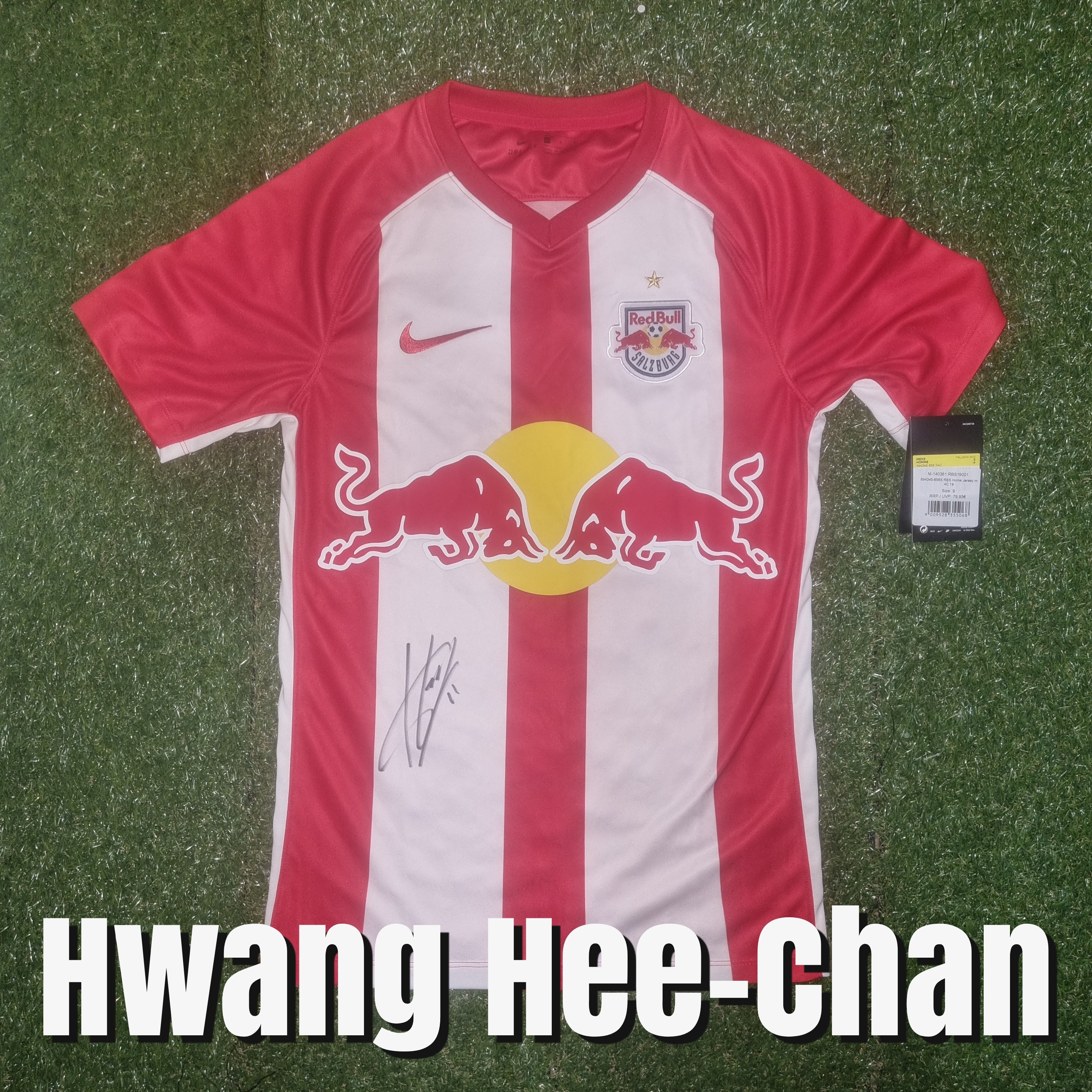 Hwang Hee-chan Signed 2019/20 Red Bull Salzburg Home Shirt