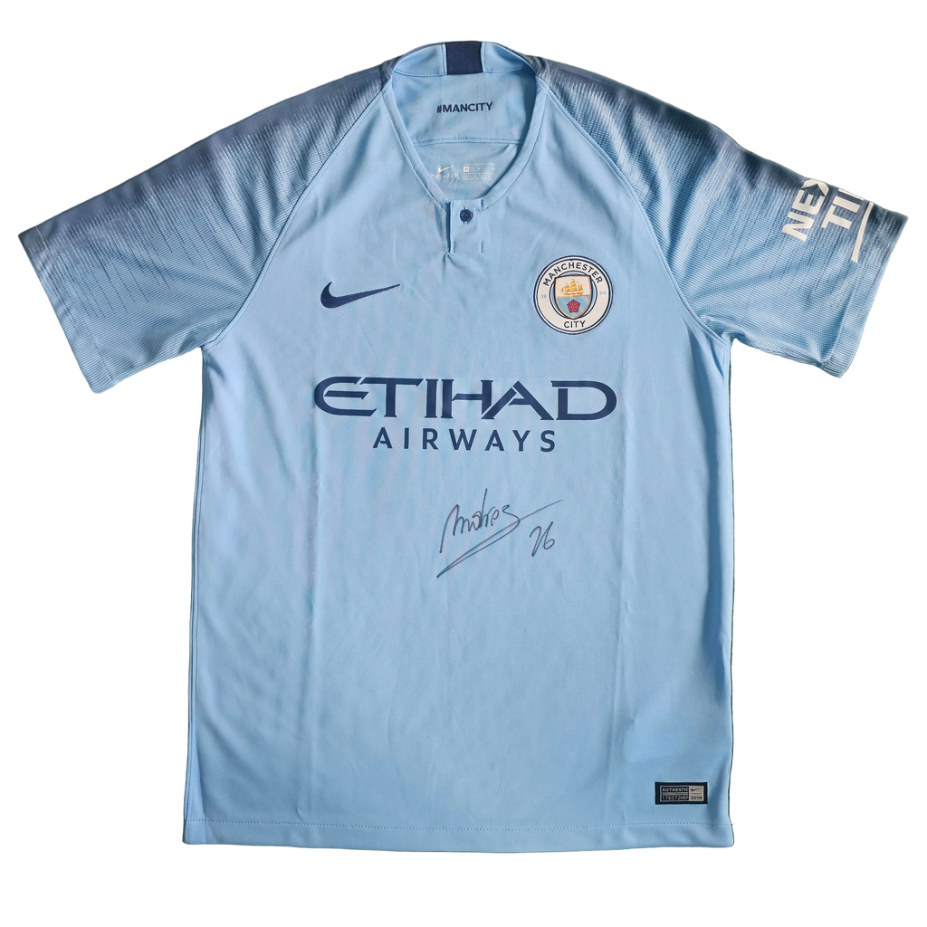 Riyad Mahrez Signed 18/19 Home Shirt | Club COA