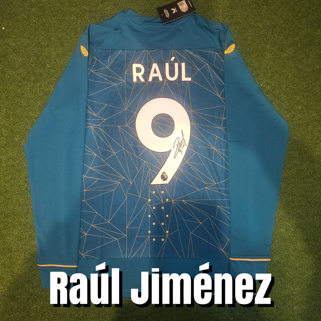 Raúl Jiménez Signed 2022/23 Wolves Away Shirt - Player Issue - Long Sleeve - Jiménez 9