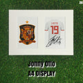 Jonny Otto Signed Spain Shirt Display - White Mount - A4