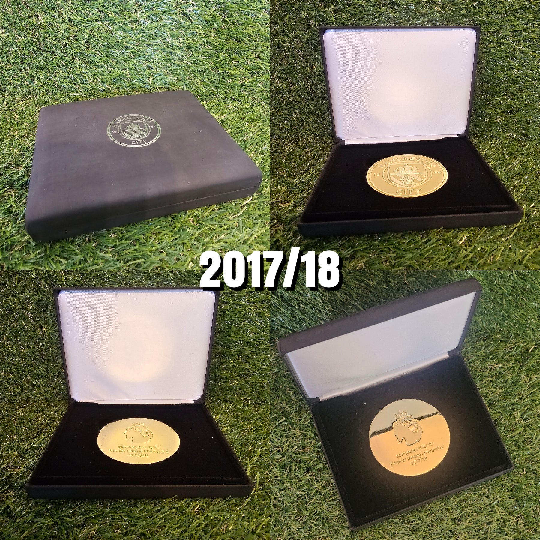 Manchester City 2017/18 Premier League Champions Replica Boxed Medal Set