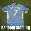 Raheem Sterling Signed 2021/22 Manchester City Home Shirt - Sterling 7 - Signed Back