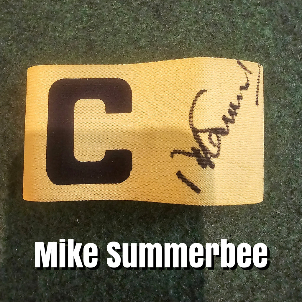 Mike Summerbee Signed Yellow Captain's Armband