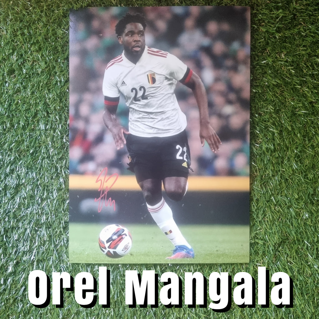 Orel Mangala Signed A4 Belgium Photo