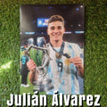 Julián Álvarez Signed A4 Argentina 2022 Finalissima Trophy Photo