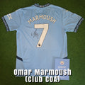 Omar Marmoush Signed 2024/25 Manchester City Home Shirt - Official Manchester City COA