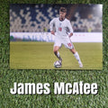 James McAtee Signed A4 England Number 19 Action Photo
