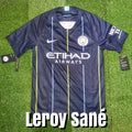 Leroy Sané Signed 2018/19 Manchester City Away Shirt - Signed Front