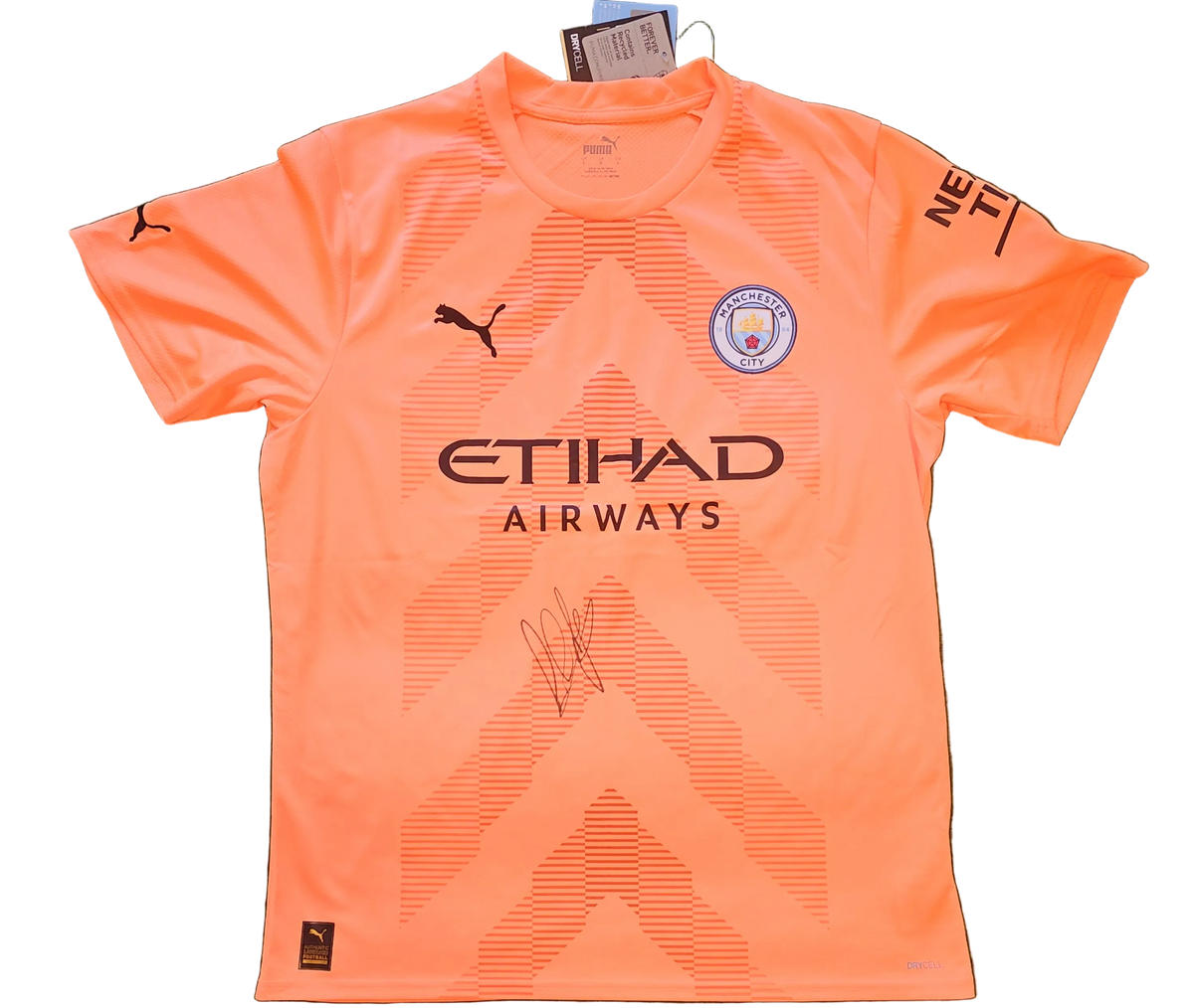 Stefan Ortega Signed 2022/23 Manchester City GK Shirt