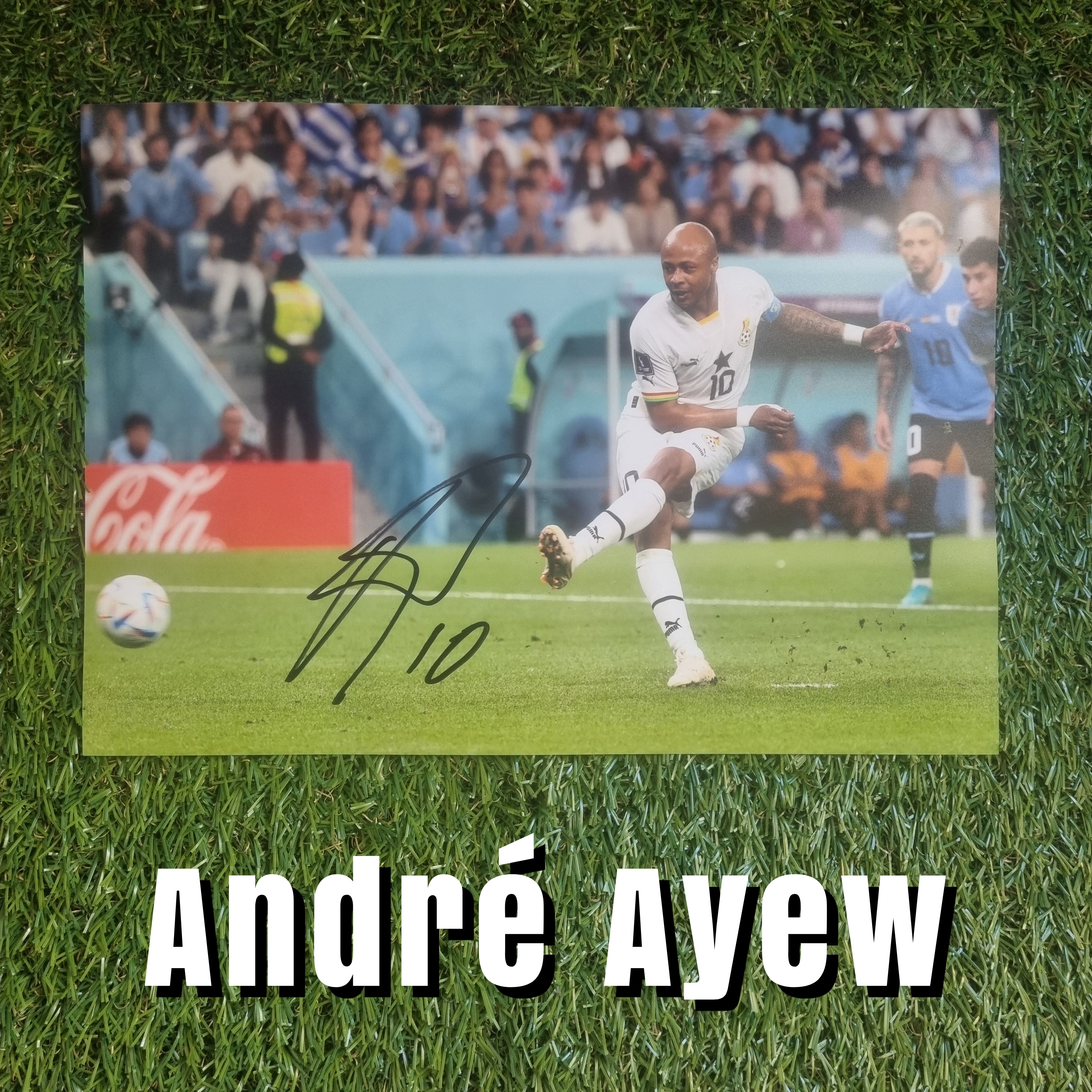 André Ayew Signed A4 Ghana Photo - Image 1