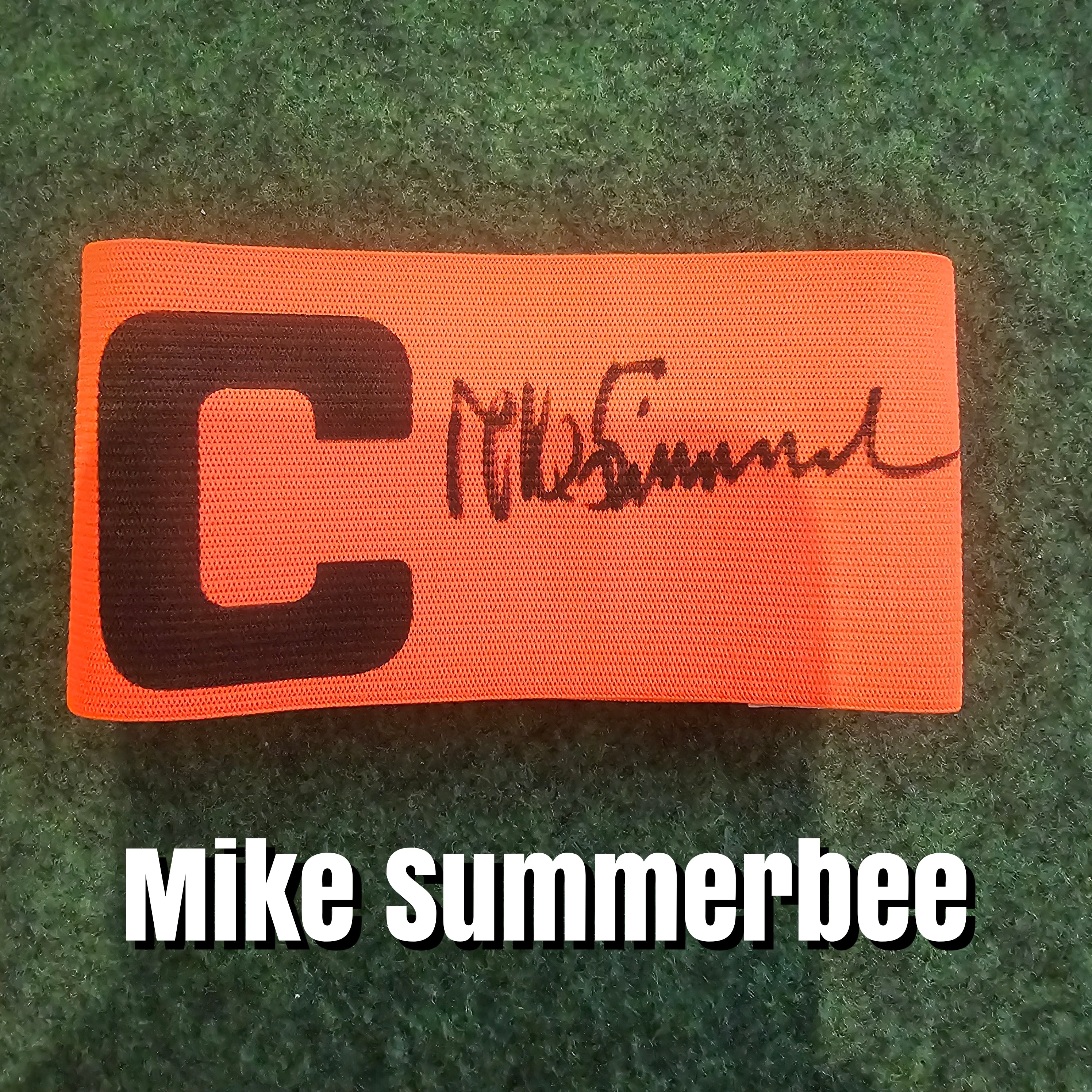 Mike Summerbee Signed Orange Captain's Armband
