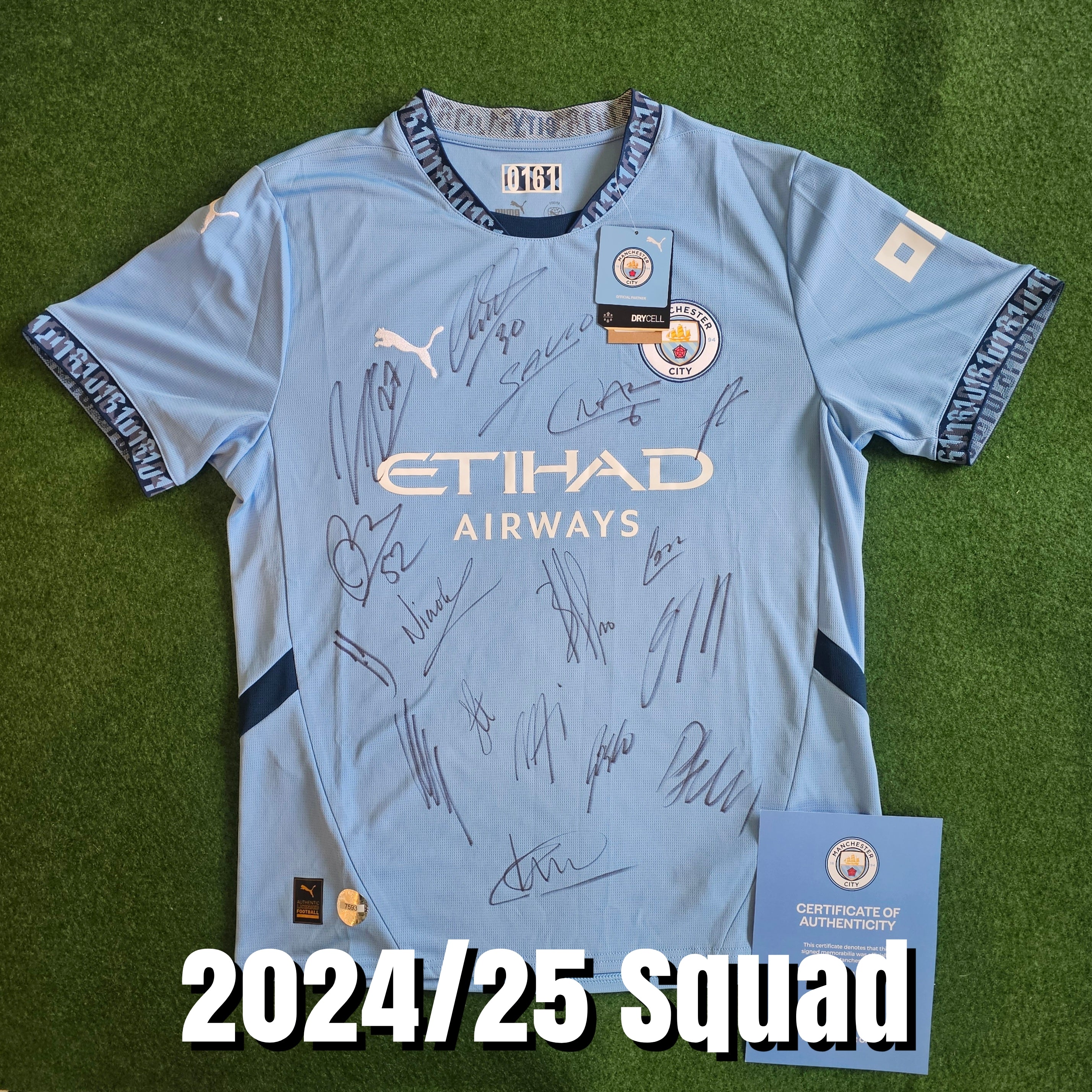Manchester City 2024/25 Squad Signed Home Shirt - Official Manchester City COA