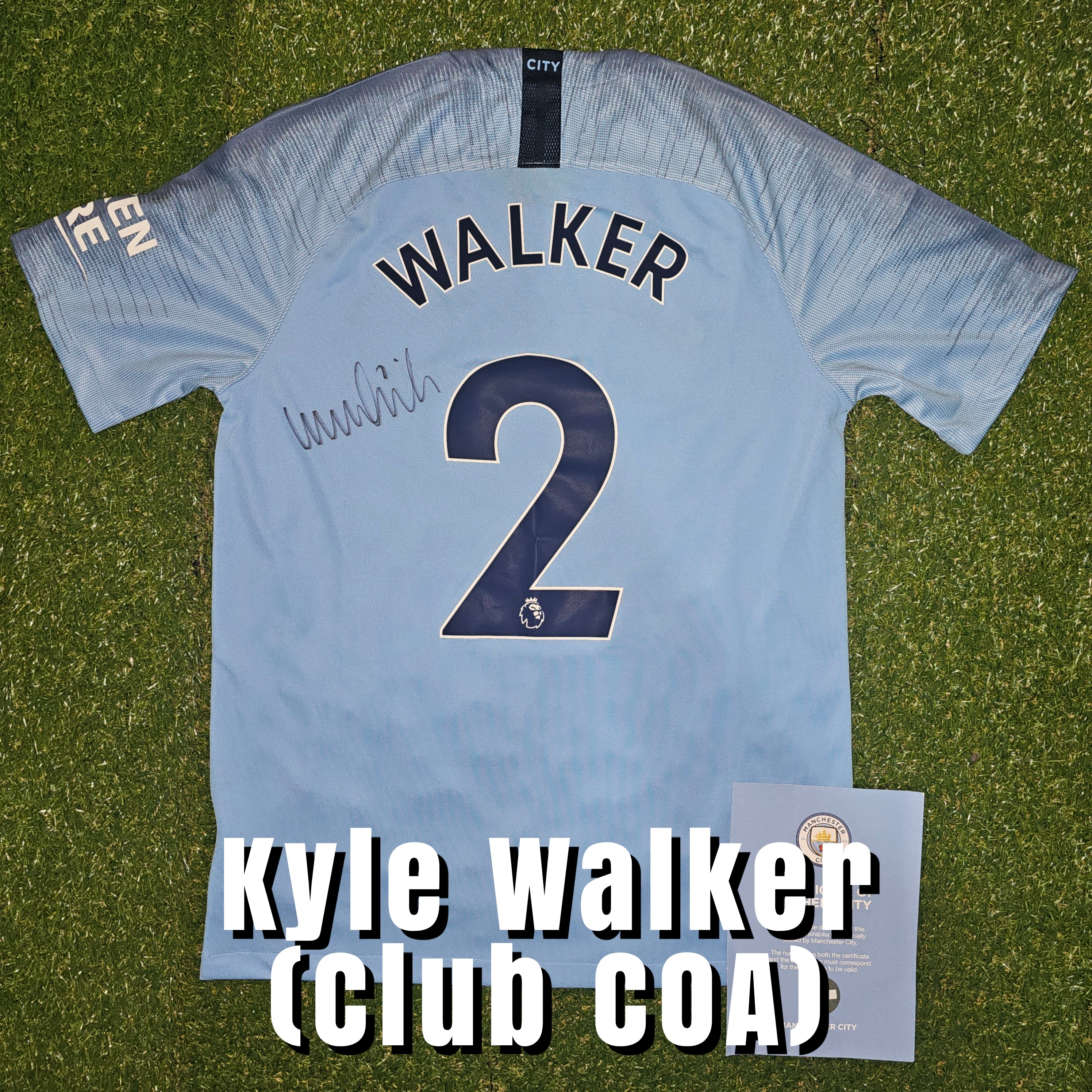 Kyle Walker Signed 2018/19 Manchester City Home Shirt - Official Manchester City COA