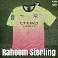 Raheem Sterling Signed 2019/20 Manchester City Third Shirt - Player Issue - Carabao Cup Patch - Signed Front