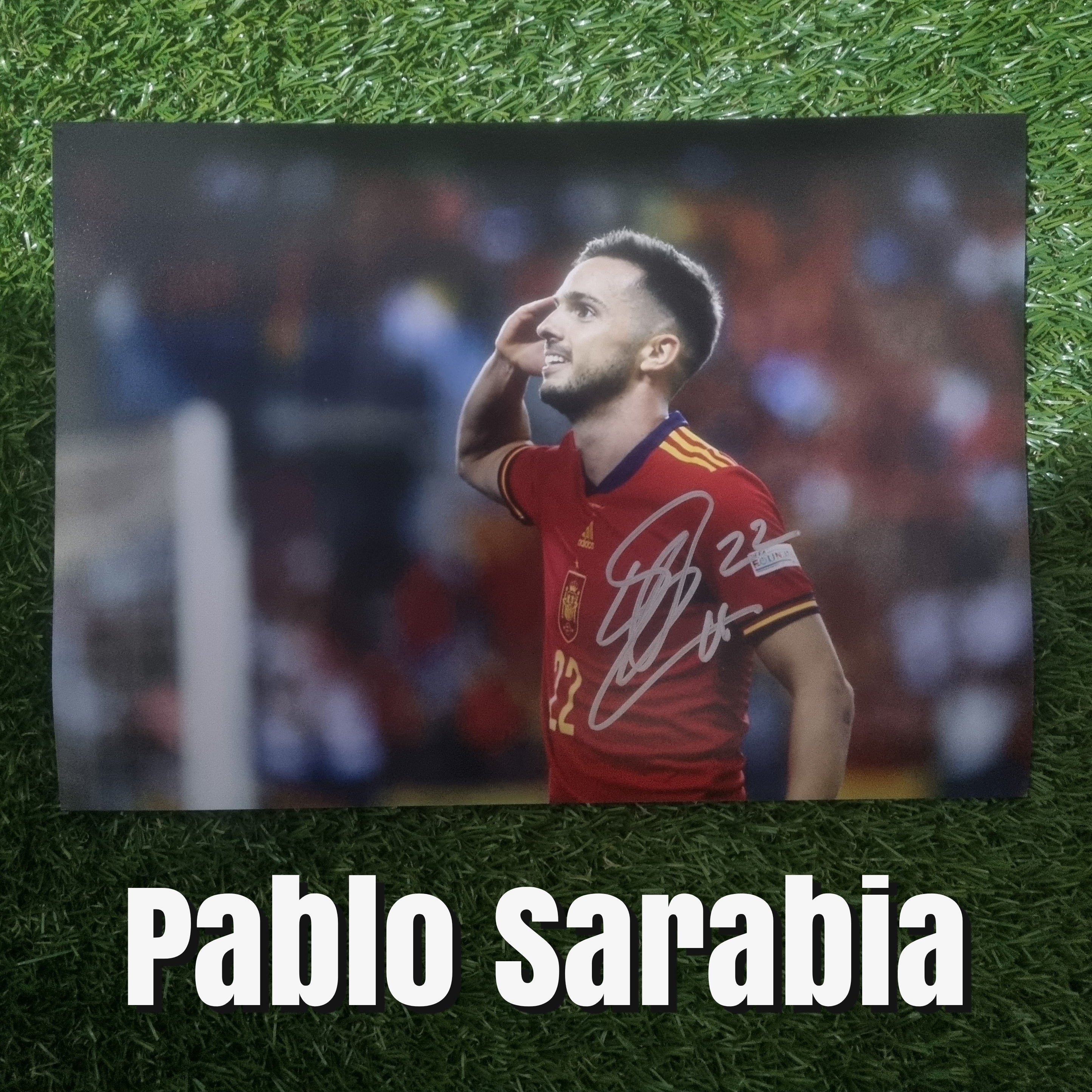 Pablo Sarabia Signed A4 Spain Photo - Image 2