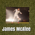 James McAtee Signed A4 England Number 7 Action Photo