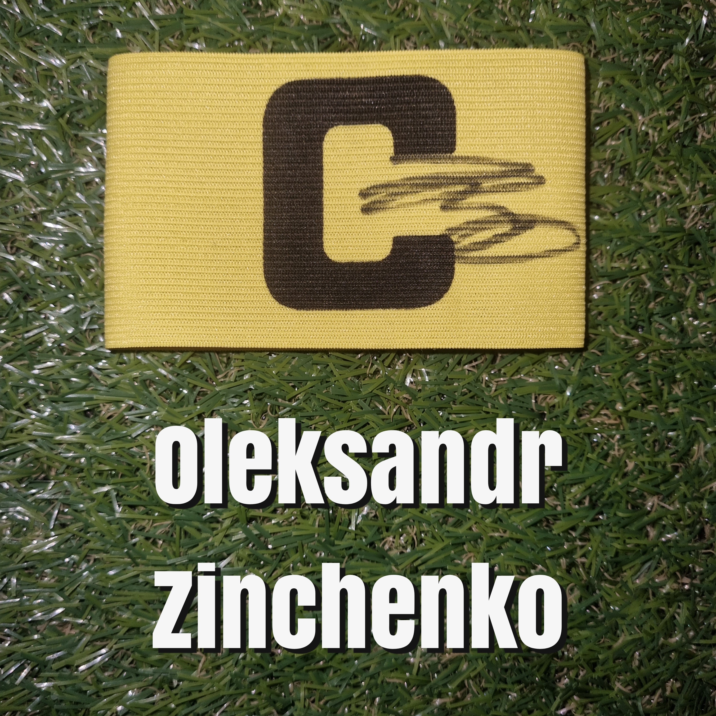 Oleksandr Zinchenko Signed Yellow Captain's Armband