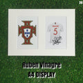 Rúben Vinagre Signed Portugal Shirt & Crest Display - White Mount - A4
