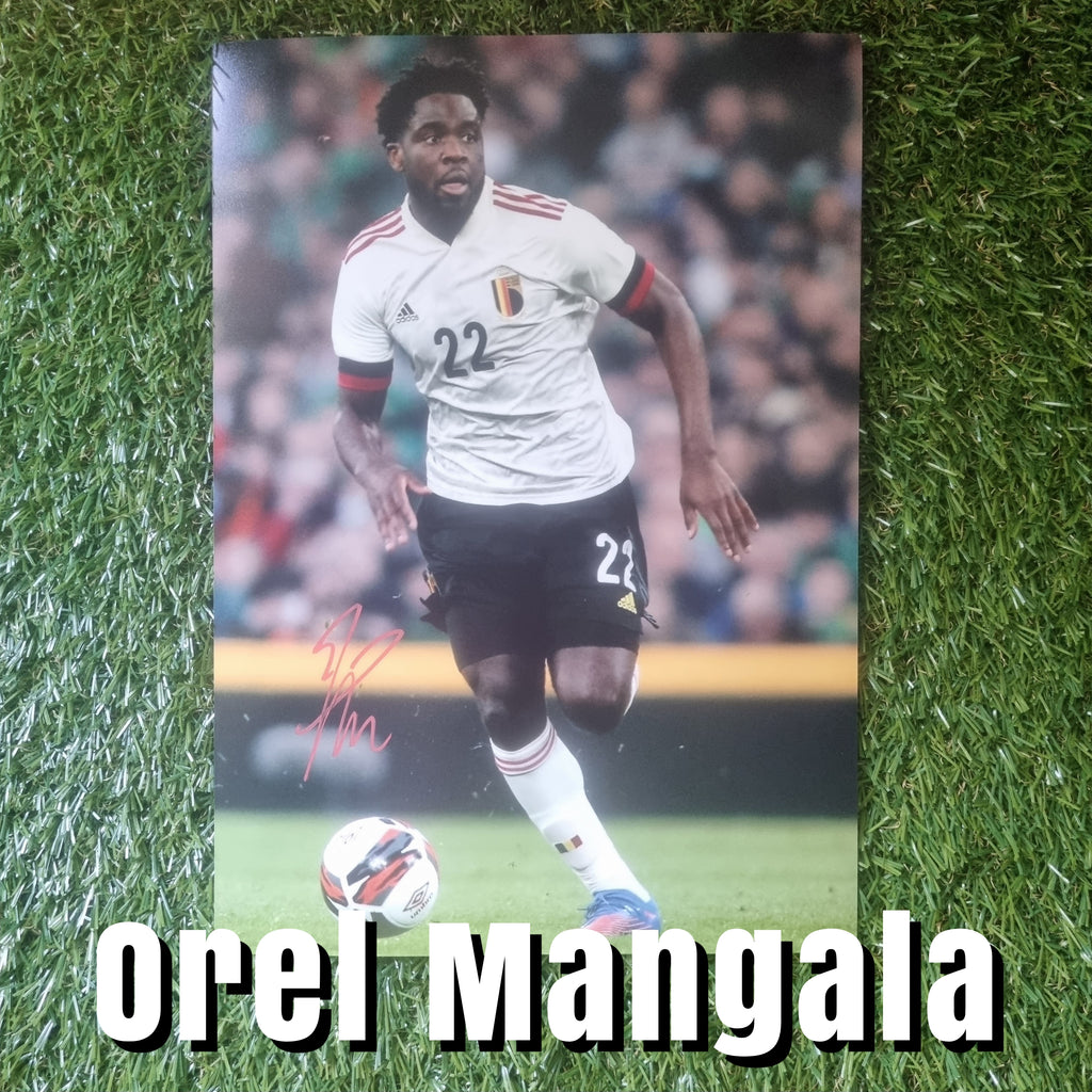Orel Mangala Signed A4 Belgium Photo