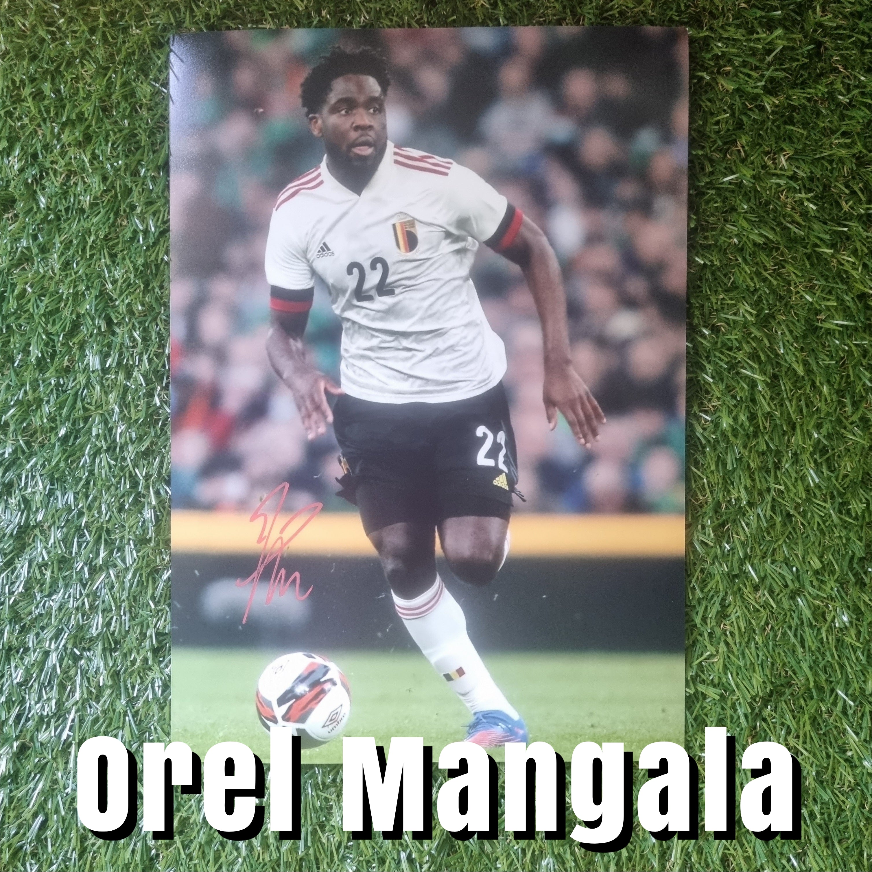 Orel Mangala Signed A4 Belgium Photo