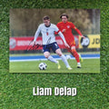 Liam Delap Signed A4 England Youth Action Photo