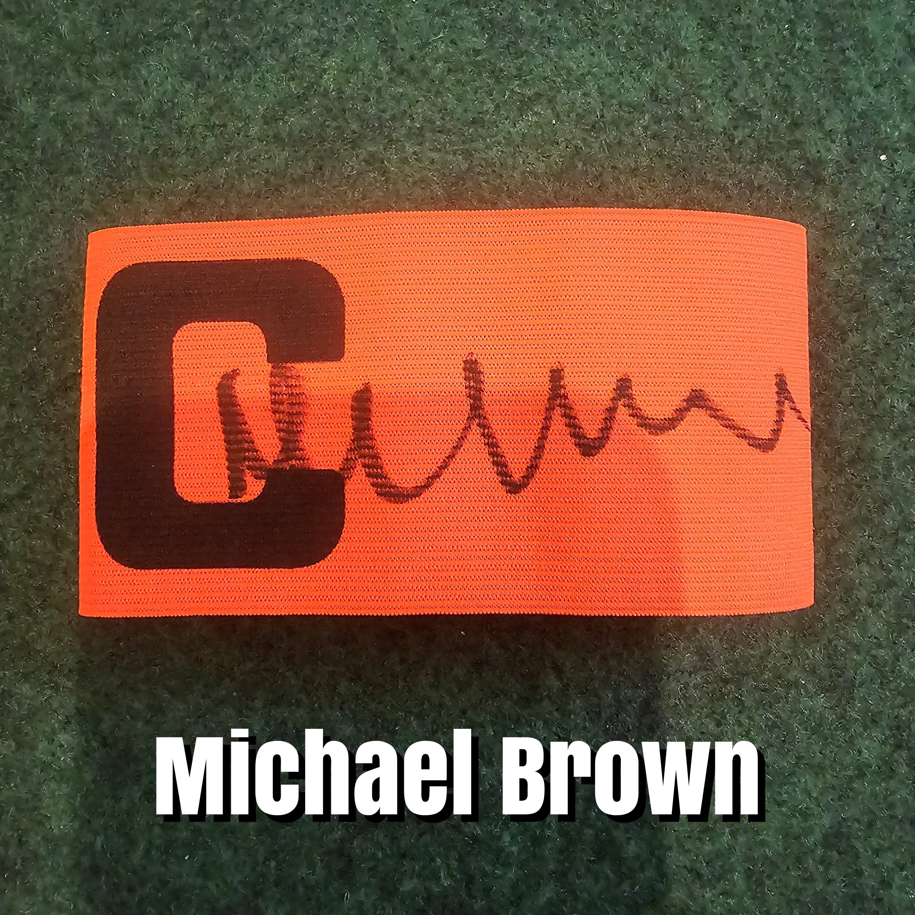 Michael Brown Signed Orange Captain's Armband