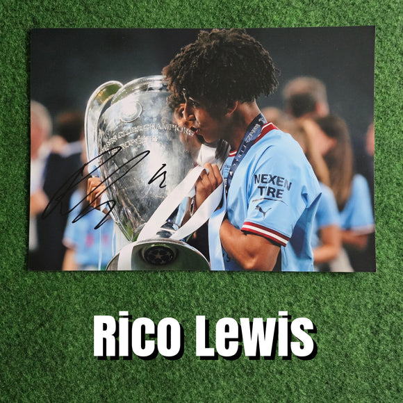 Rico Lewis Signed Manchester City Photos