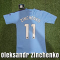 Oleksandr Zinchenko Signed 2019/20 Manchester City Home Shirt - Signed Back
