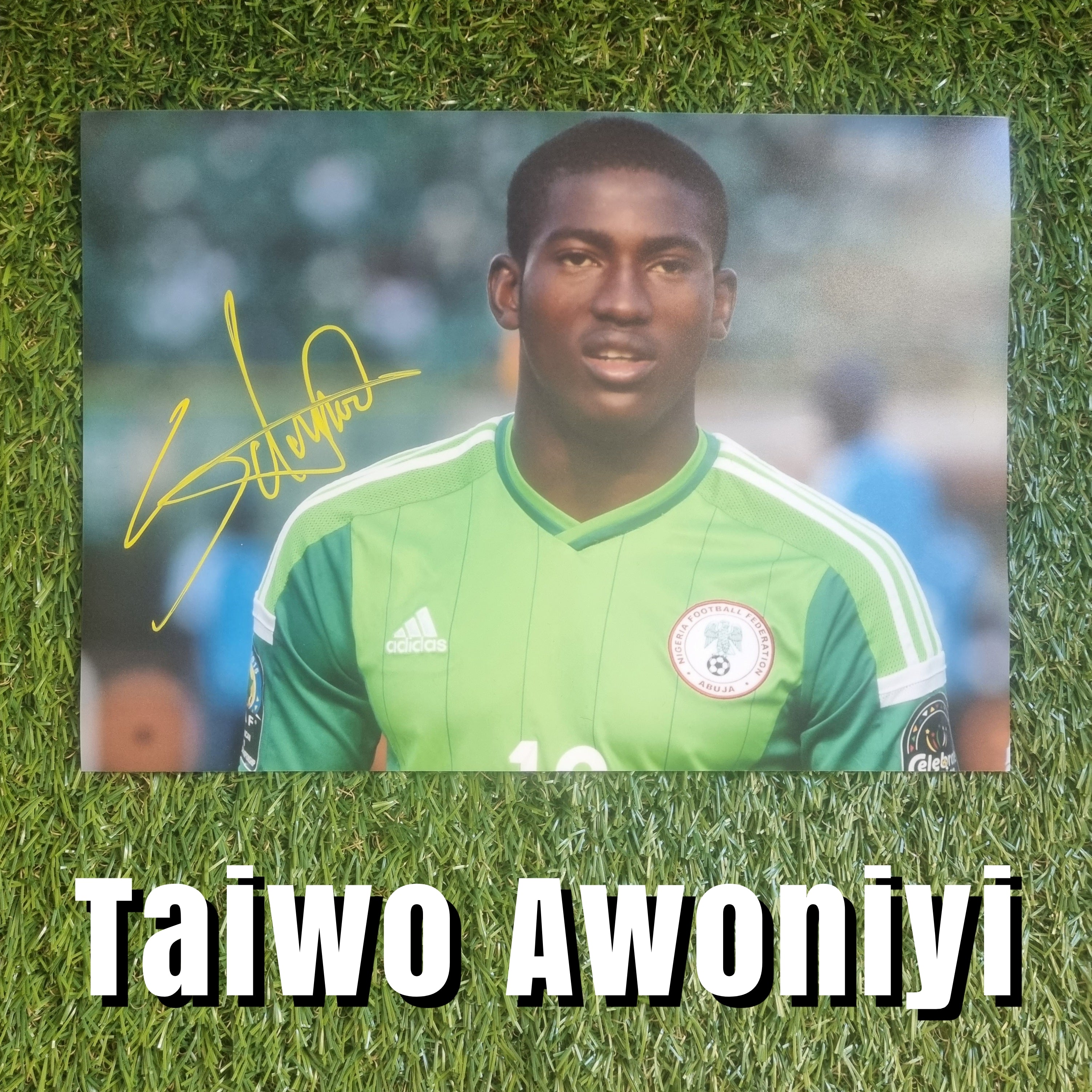 Taiwo Awoniyi Signed A4 Nigeria Photo
