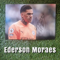 Ederson Moraes Signed A4 Manchester City Goalkeeper Photo