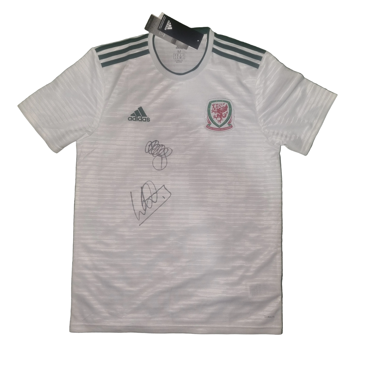James Collins & Wayne Hennessey Signed 2018 Wales Away Shirt