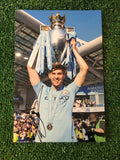 John Stones Signed A4 Manchester City Premier League Trophy Photo
