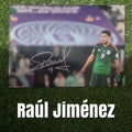 Raúl Jiménez Signed A4 Mexico Green Kit Photo